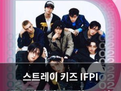 스트레이 키즈 IFPI 글로벌 아티스트 차트 1위 달성 K팝 중 유일