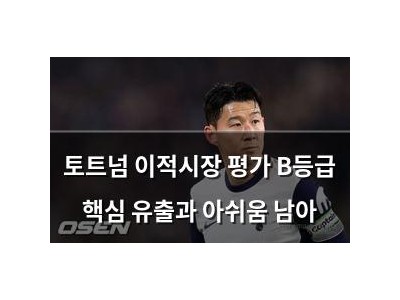 토트넘 이적시장 평가 B등급 핵심 유출과 아쉬움 남아