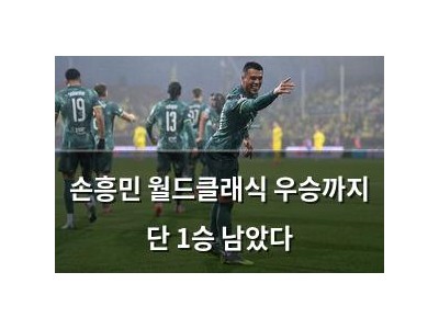 손흥민 월드클래식 우승까지 단 1승 남았다