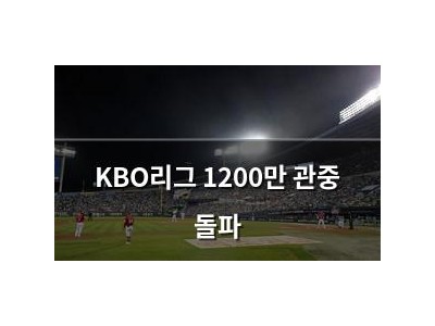KBO리그 1200만 관중 돌파