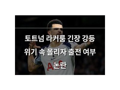 토트넘 라커룸 긴장 강등 위기 속 몰리자 출전 여부 논란