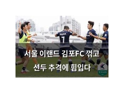 서울 이랜드 김포FC 꺾고 선두 추격에 힘입다