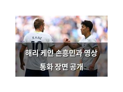 해리 케인 손흥민과 영상 통화 장면 공개